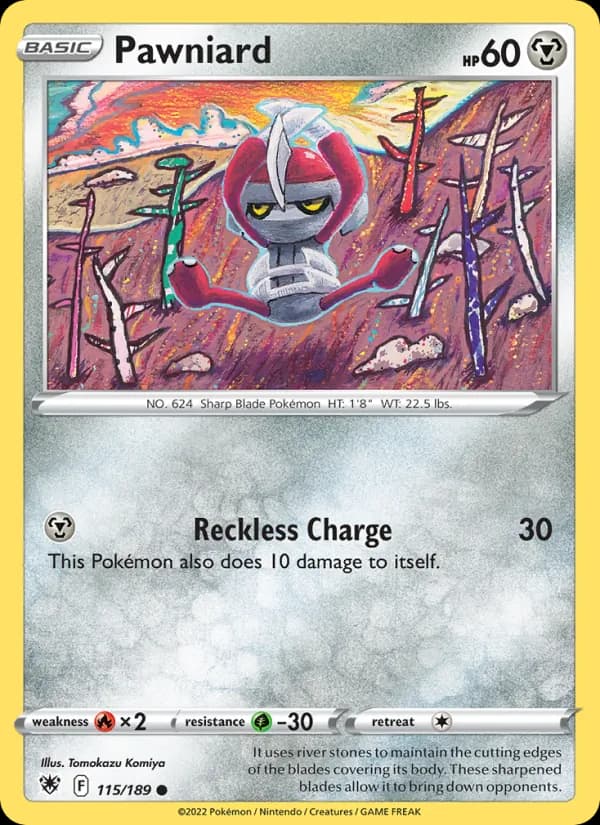 Pawniard card in English
