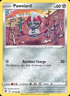 Pawniard card in English