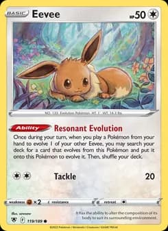 Eevee card in English