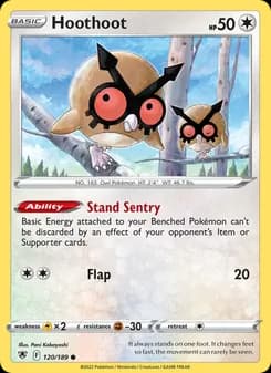 Hoothoot card in English