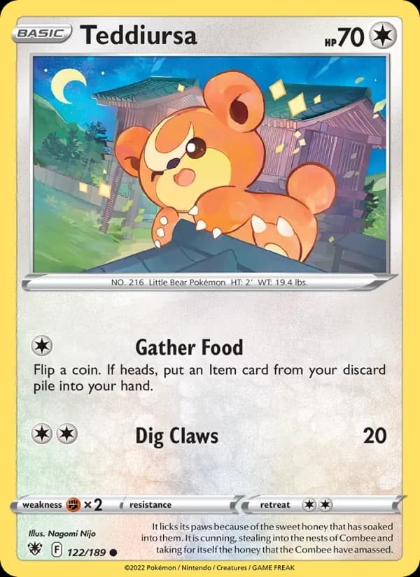 Teddiursa card in English