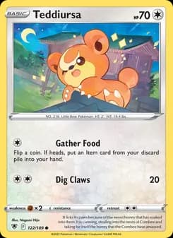 Teddiursa card in English