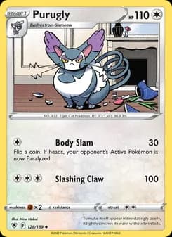 Purugly card in English