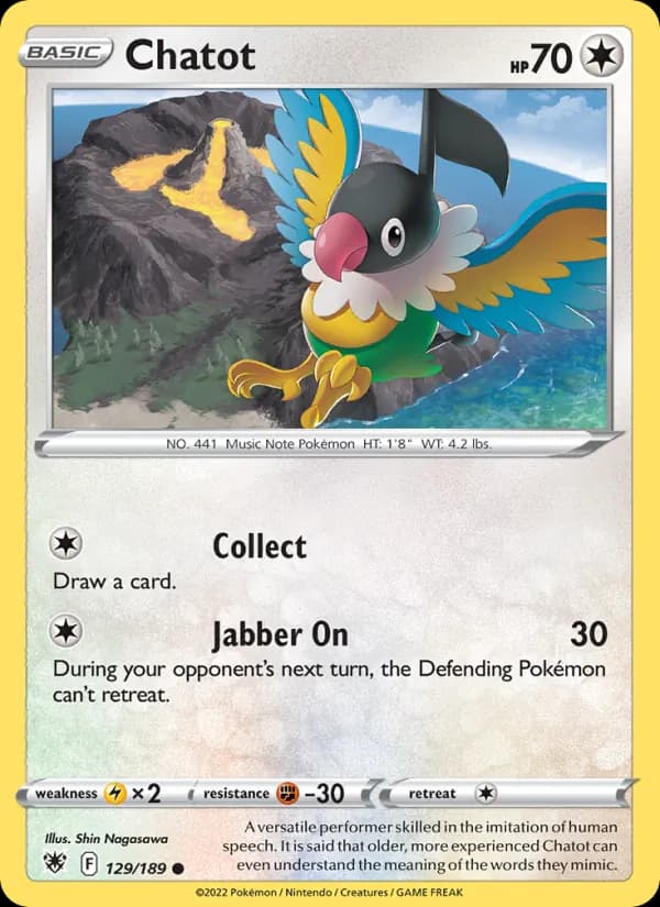 Chatot card in English