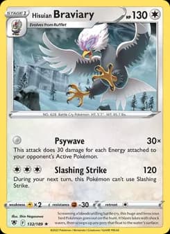 Hisuian Braviary card in English