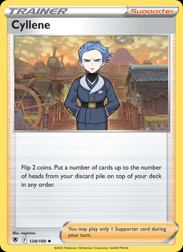 Cyllene card in English