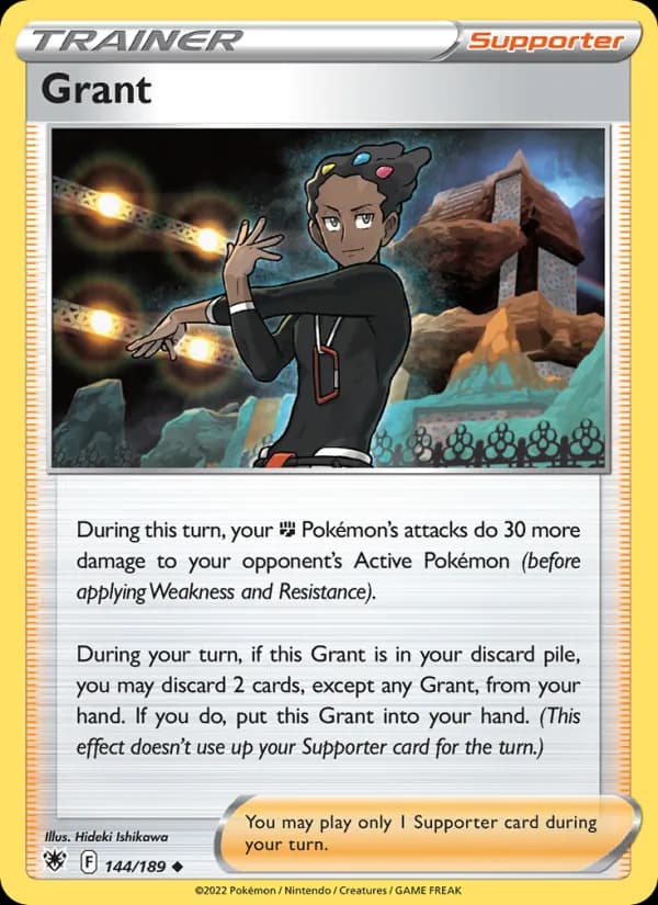 Grant card in English