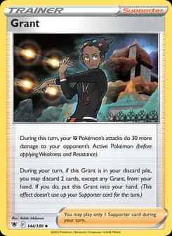 Grant card in English
