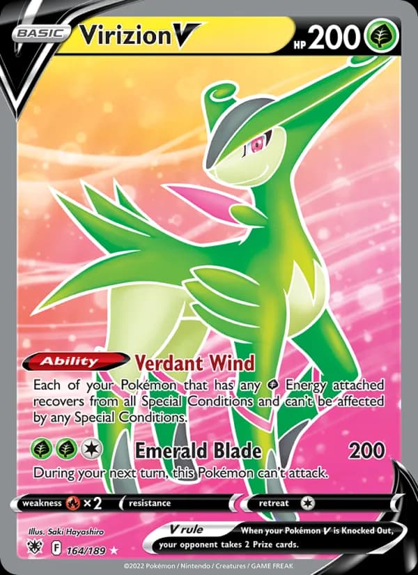 Virizion V card in English