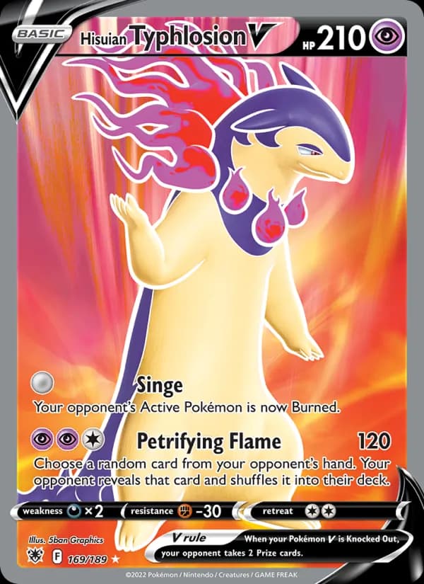 Hisuian Typhlosion V card in English