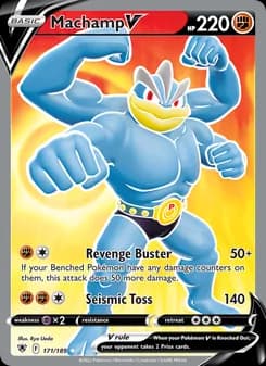 Machamp V card in English