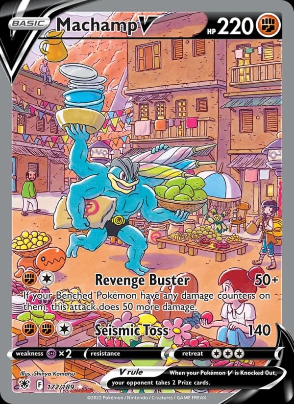 Machamp V card in English