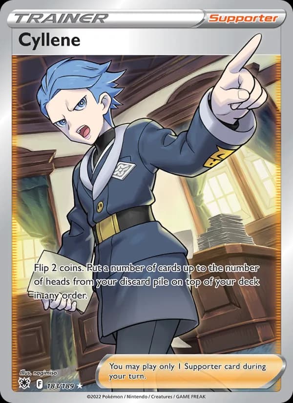 Cyllene card in English