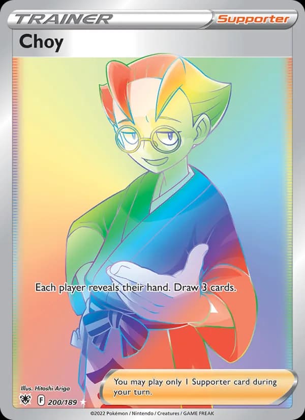 Choy card in English