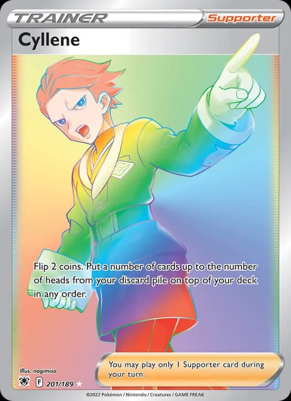 Cyllene card in English