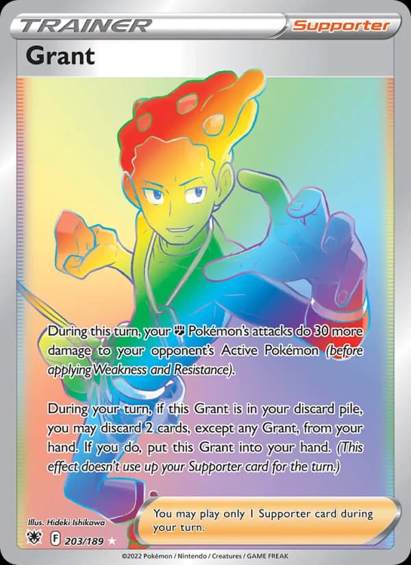 Grant card in English