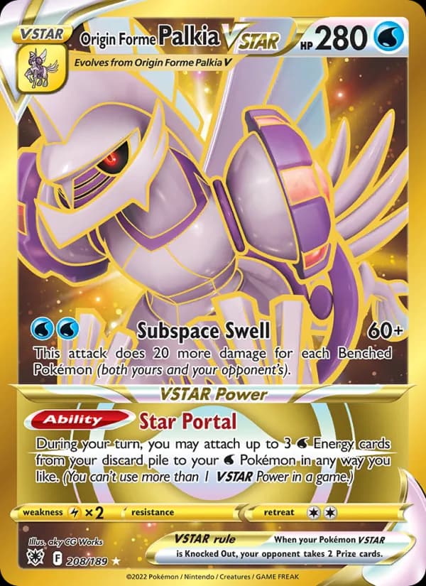 Origin Forme Palkia VSTAR card in English