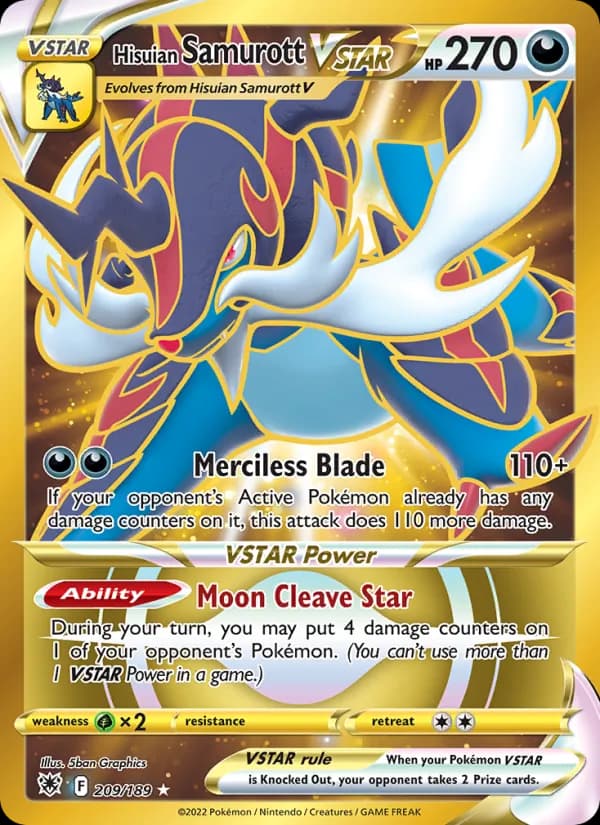 Hisuian Samurott VSTAR card in English