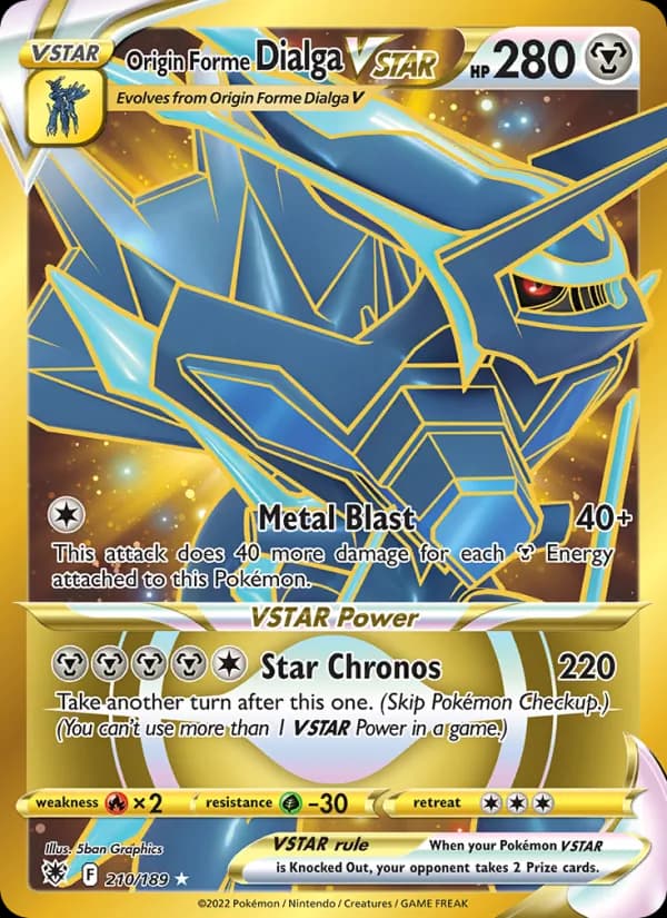 Origin Forme Dialga VSTAR card in English