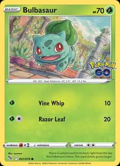 Bulbasaur card in English