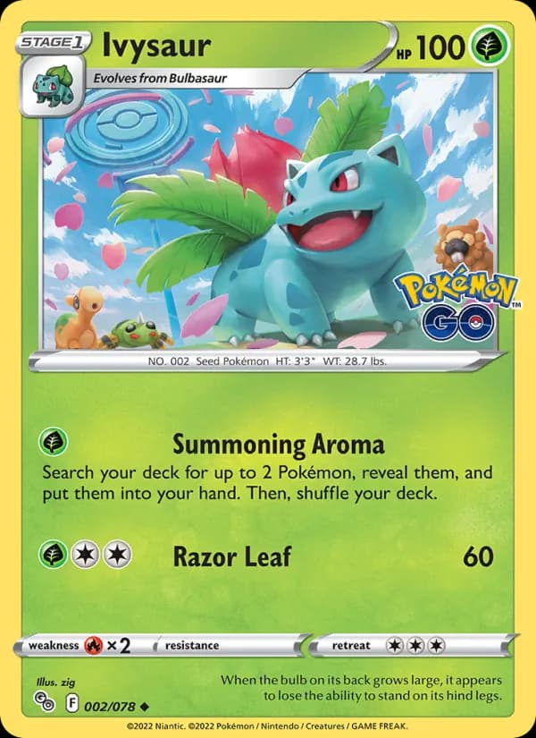 Ivysaur card in English