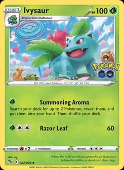 Ivysaur card in English