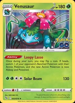 Venusaur card in English