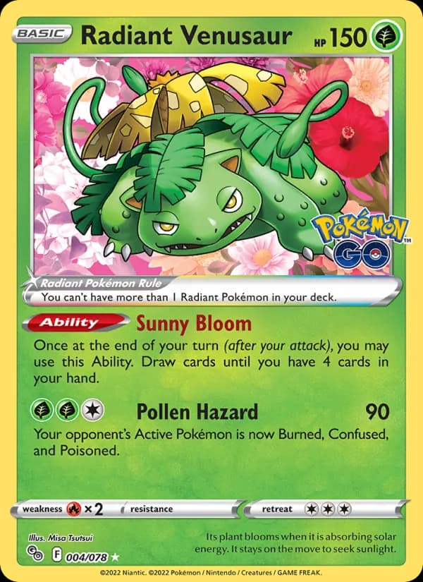 Radiant Venusaur card in English