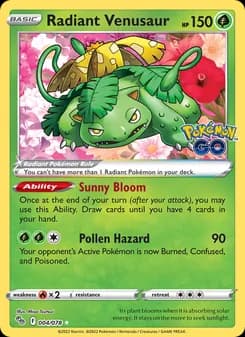Radiant Venusaur card in English