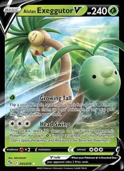 Alolan Exeggutor V card in English