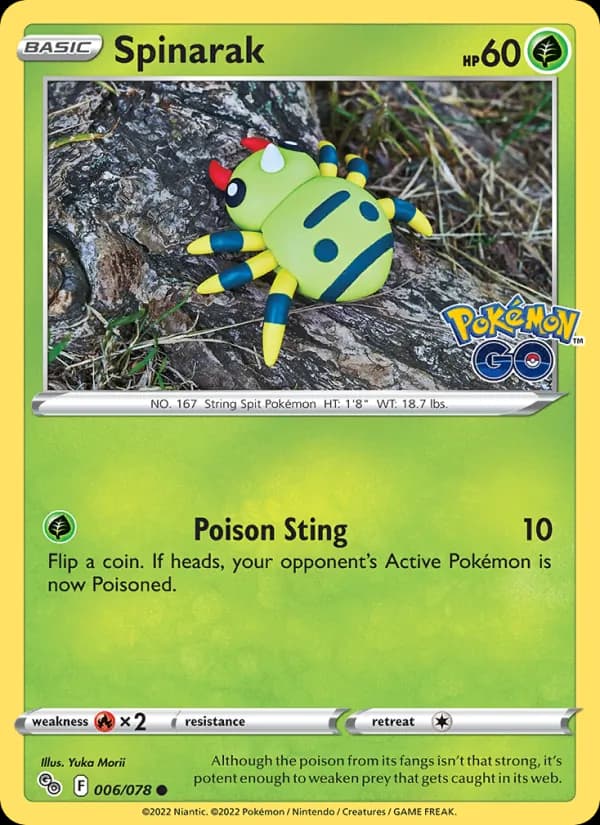 Spinarak card in English