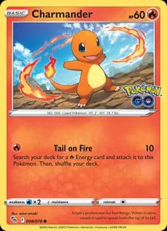 Charmander card in English