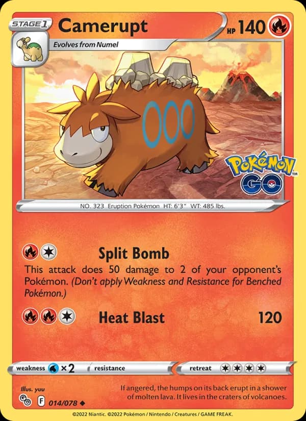 Camerupt card in English