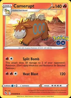 Camerupt card in English