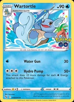 Wartortle card in English