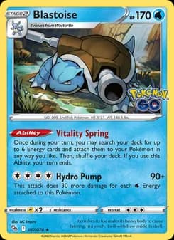 Blastoise card in English