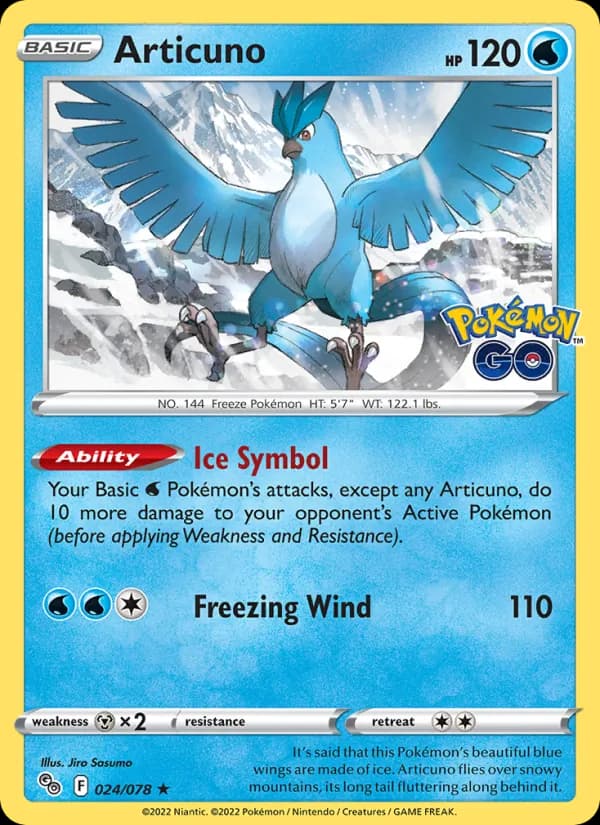 Articuno card in English