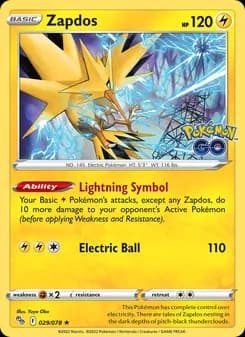 Zapdos card in English