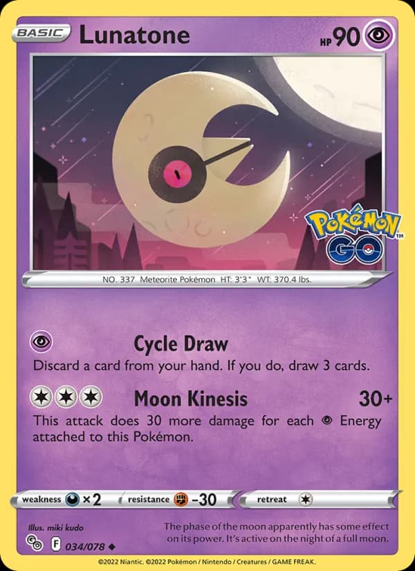 Lunatone card in English