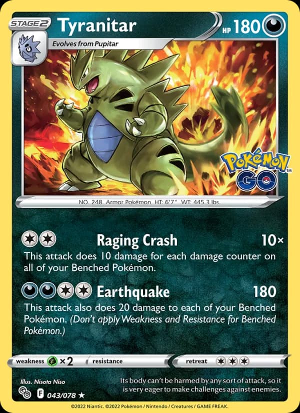 Tyranitar card in English