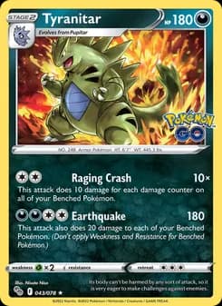 Tyranitar card in English