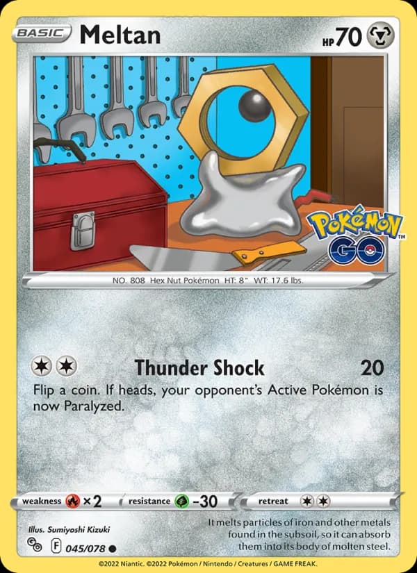 Meltan card in English