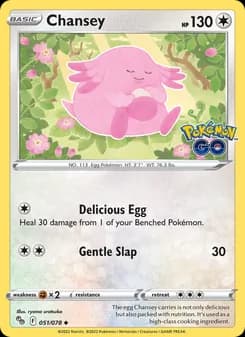 Chansey card in English