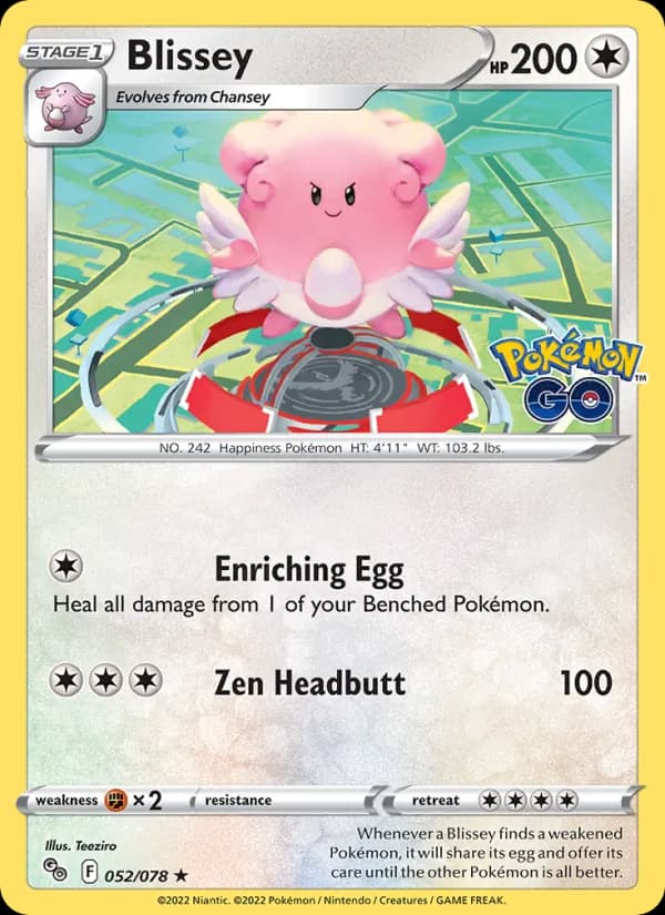 Blissey card in English