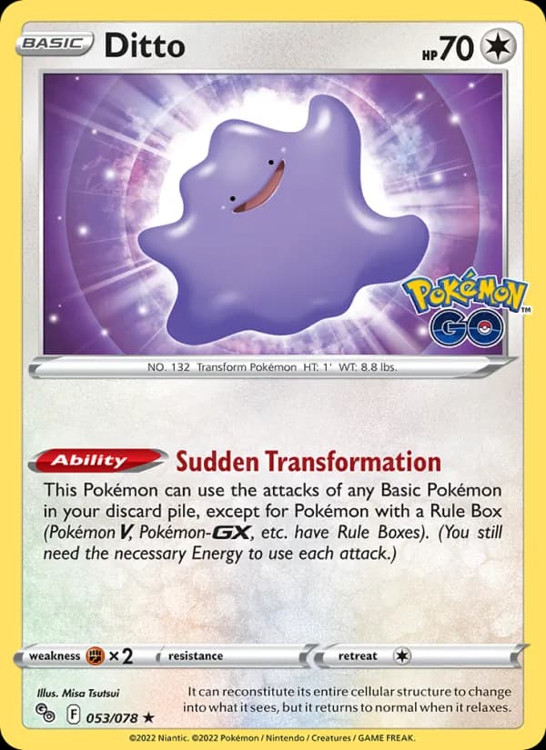 Ditto card in English