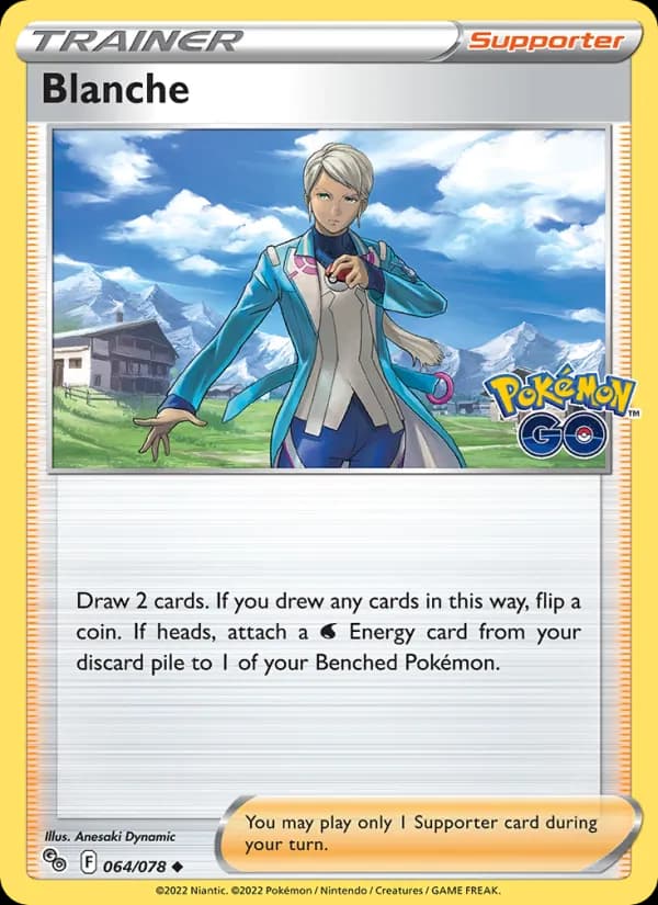 Blanche card in English