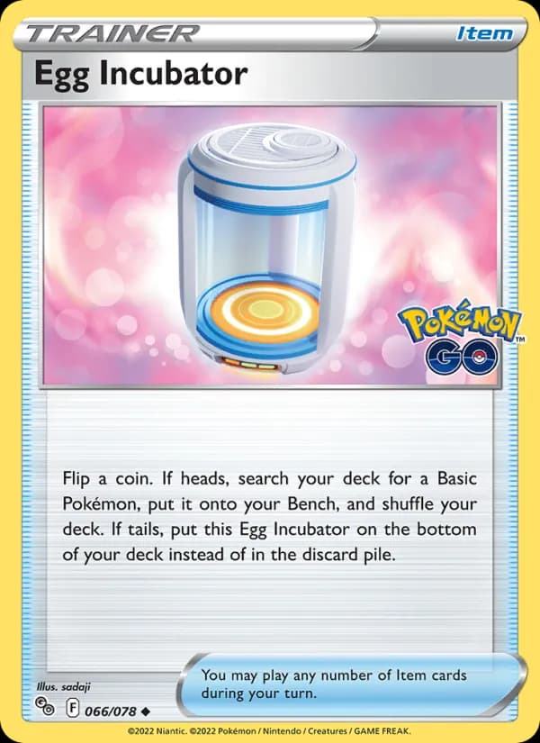 Egg Incubator card in English