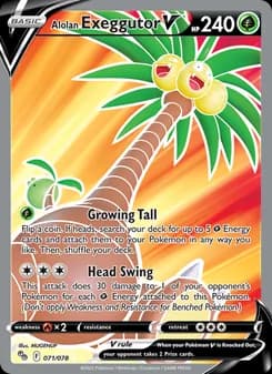 Alolan Exeggutor V card in English