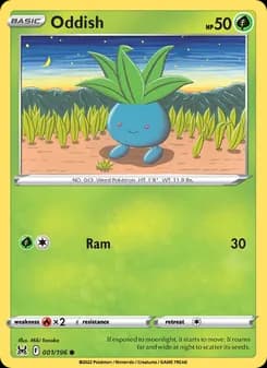 Oddish card in English