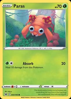 Paras card in English